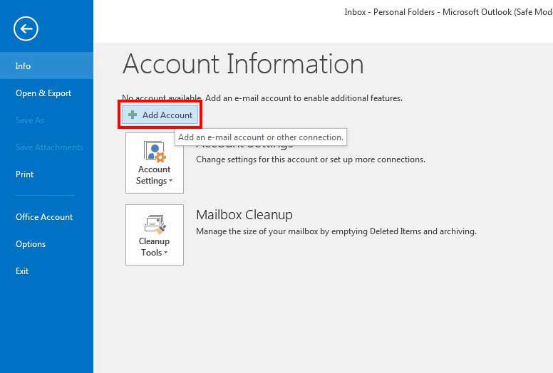 set up an email account